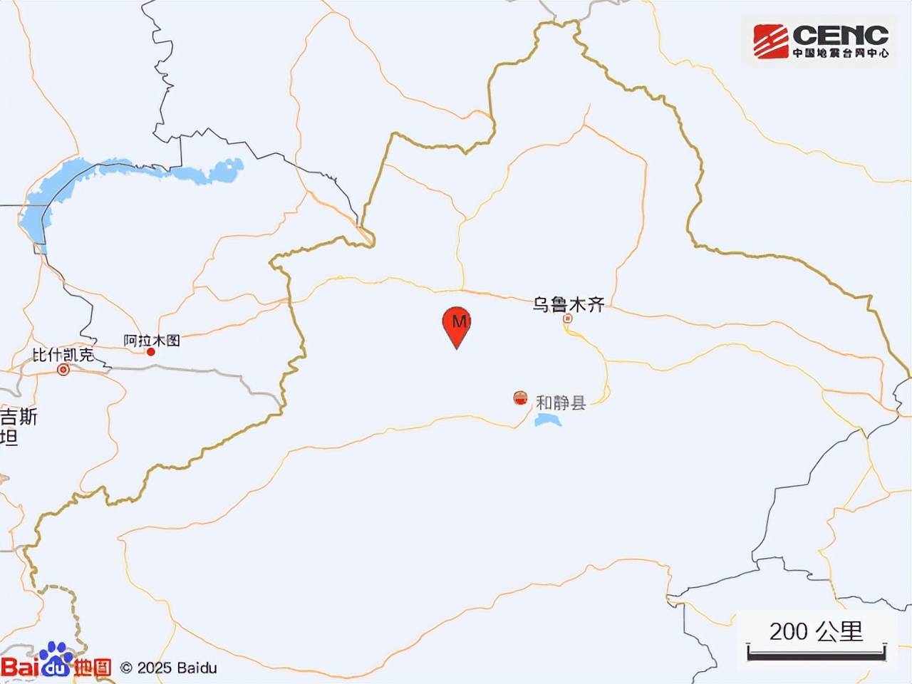 新疆巴音郭楞州和静县发生3.0级地震